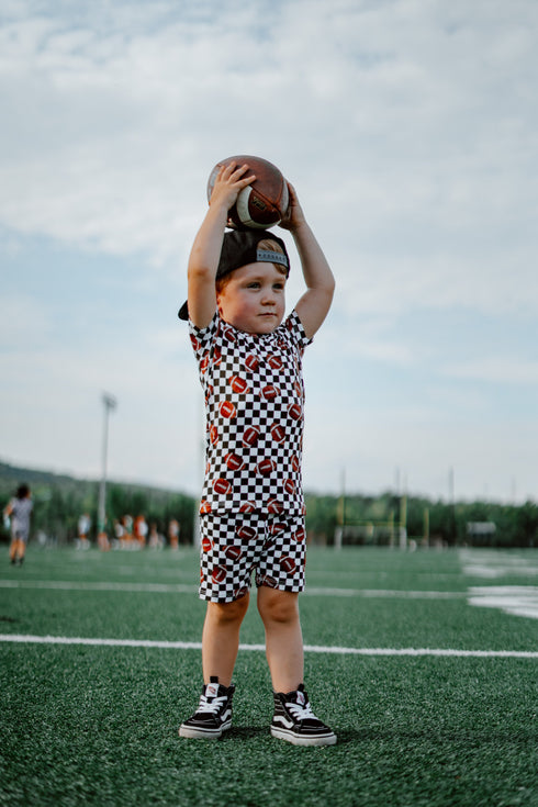 checkered-football-dream-short-set Dream-Big-Little-Co-pajama-baby-blanket